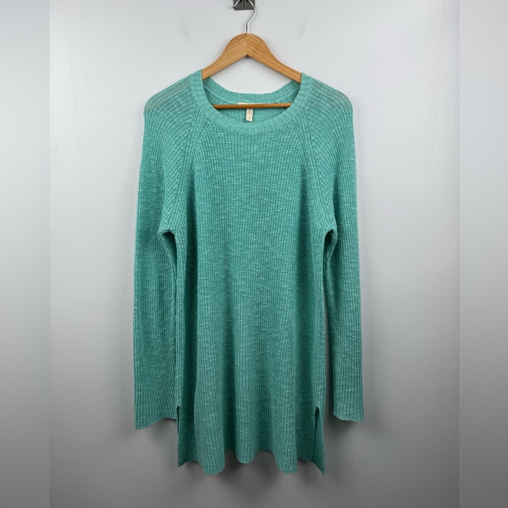 Eileen Fisher Organic Linen‎ Cotton Slub Knit Tunic Pullover Sweater Size Large
